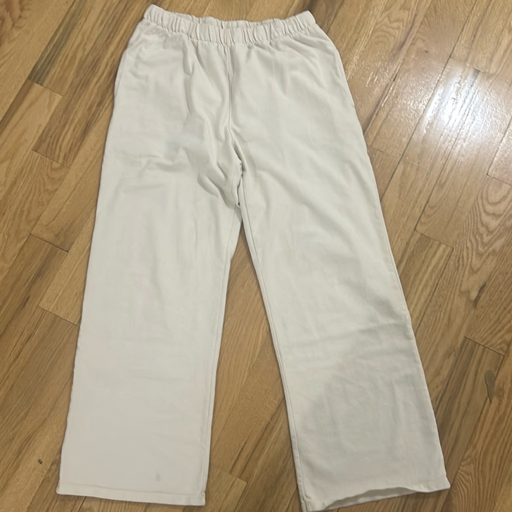 Brandy Melville White Wide Leg pants